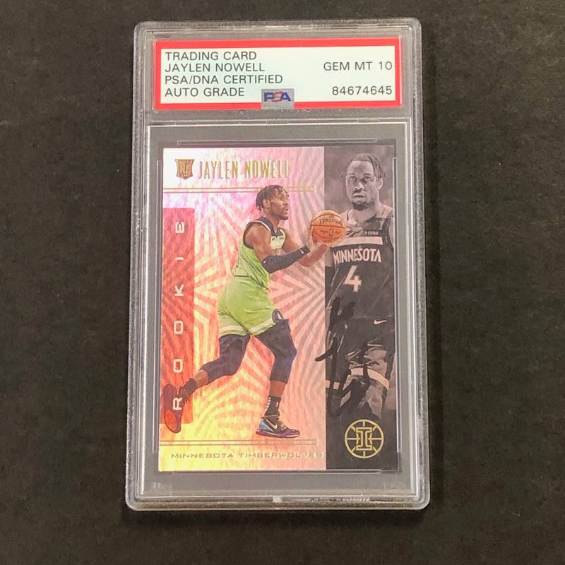 2019-20 Panini Illusions #154 Jaylen Nowell Signed Card AUTO 10 PSA Slabbed TImberwolves