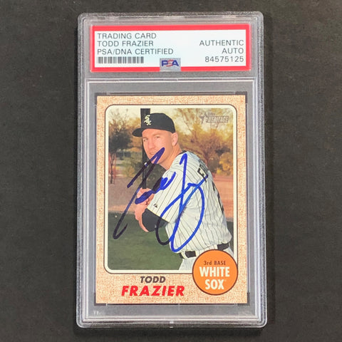 2017 Topps Heritage High Number #435 TODD FRAZIER Signed Card PSA Slabbed Auto White Sox