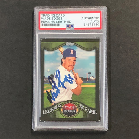 2009 Topps Legends of the Game #LGWB Wade Boggs Card PSA Slabbed Auto Red Sox