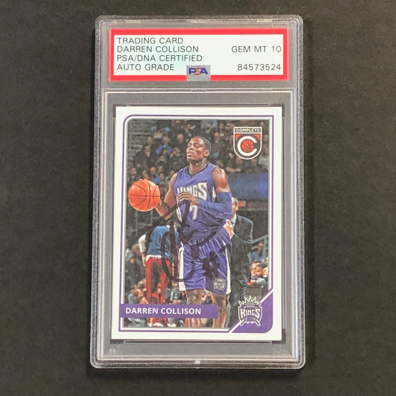 2015-16 Panini Complete #45 Darren Collison Signed Card AUTO 10 PSA Slabbed Kings