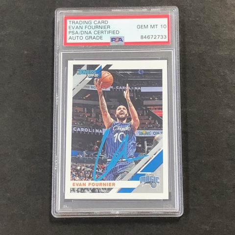 2019-20 Panini Donruss #146 Evan Fournier Signed Card AUTO GRADE 10 PSA Slabbed Magic