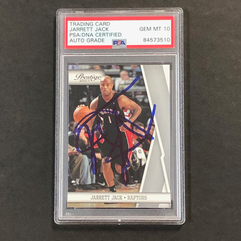 2010-11 Panini Prestige #112 Jarrett Jack Signed Card AUTO 10 PSA Slabbed Raptors