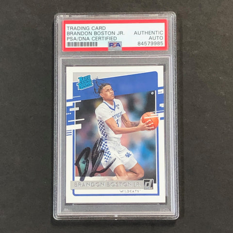 2021-22 Chronicles Draft Rated Rookie #50 Brandon Boston Jr Signed Card AUTO PSA Slabbed Kentucky