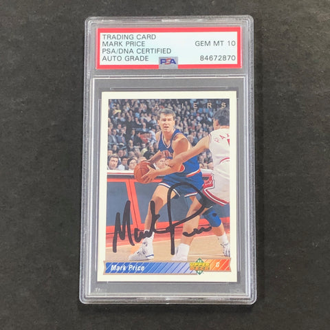 1992-93 Upper Deck #234 Mark Price Signed Card PSA AUTO 10 Slabbed Cavaliers