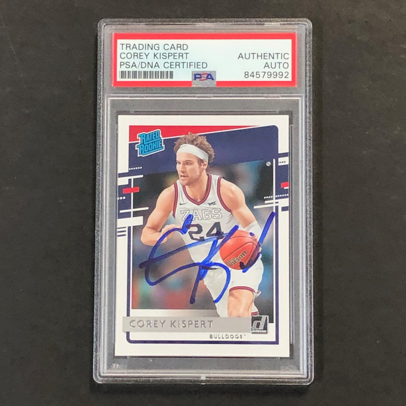 2021-22 Chronicles Donruss Rated Rookie #33 COREY KISPERT Signed Card AUTO PSA Slabbed Gonzaga