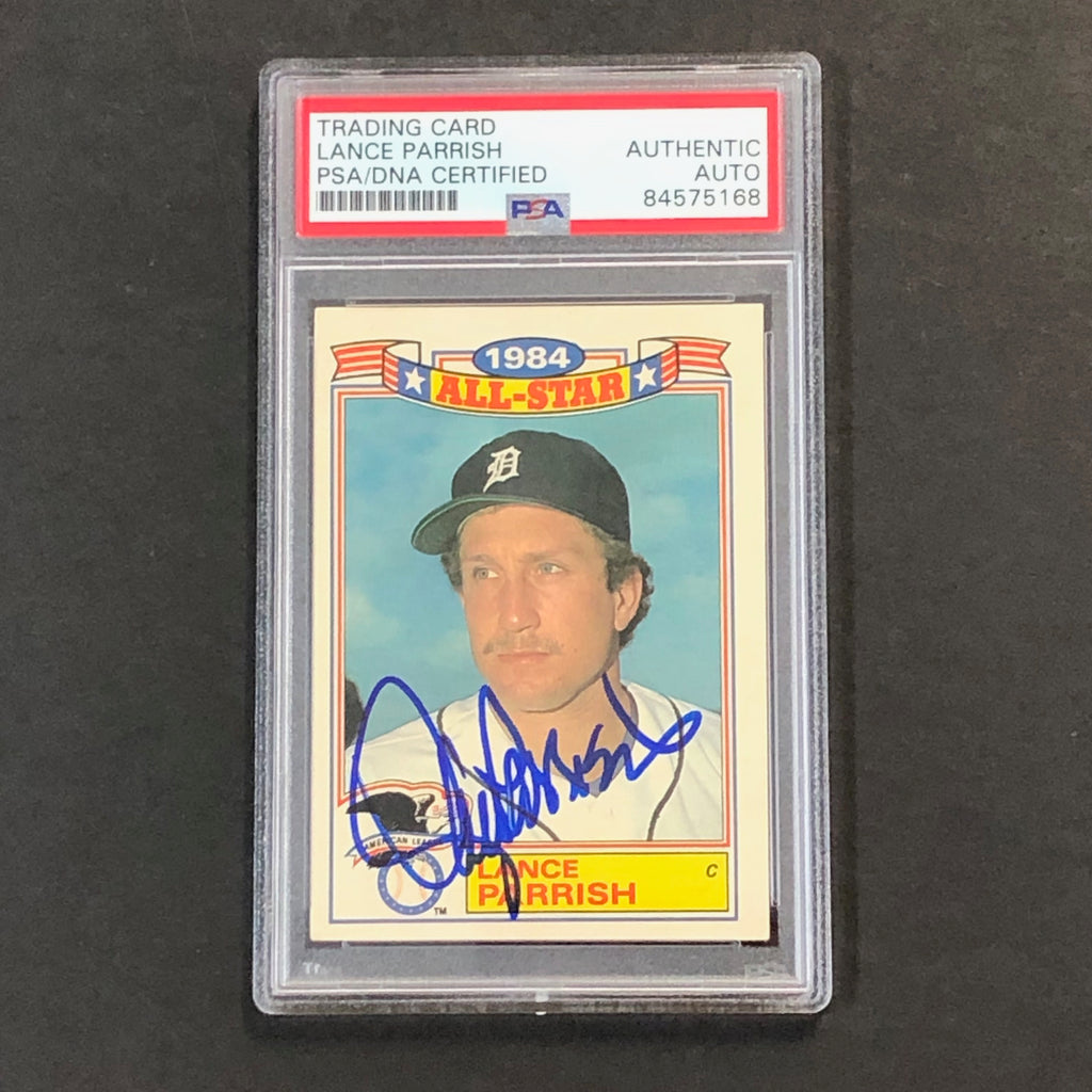 1985 Topps Baseball 1984 All Star #20 Lance Parrish Signed Card