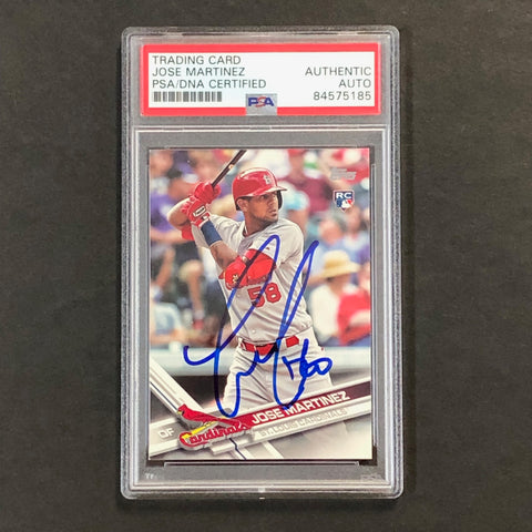 2017 Topps Series 2 #448 Jose Martinez Signed Card PSA Slabbed Auto Cardinals RC