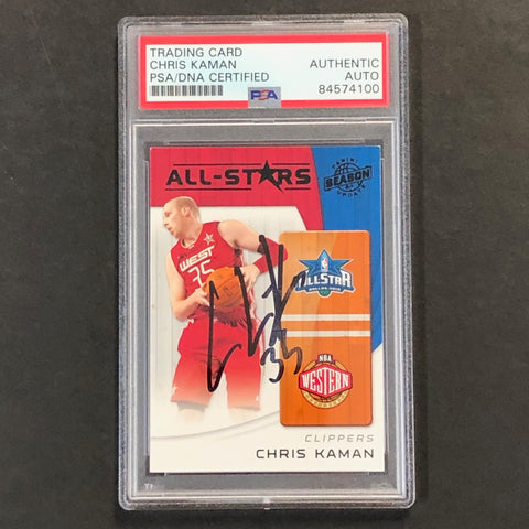 2010-11 Panini Season Update All-Stars #6 Chris Kaman Signed Card AUTO PSA Slabbed Clippers
