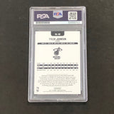 2017-18 NBA Hoops #68 Tyler Johnson Signed Card AUTO PSA Slabbed Heat