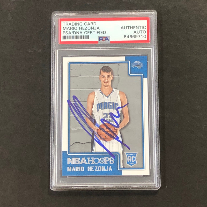 2015-16 NBA Hoops #285 Mario Hezonja Signed Rookie Card AUTO PSA/DNA Slabbed RC Magic