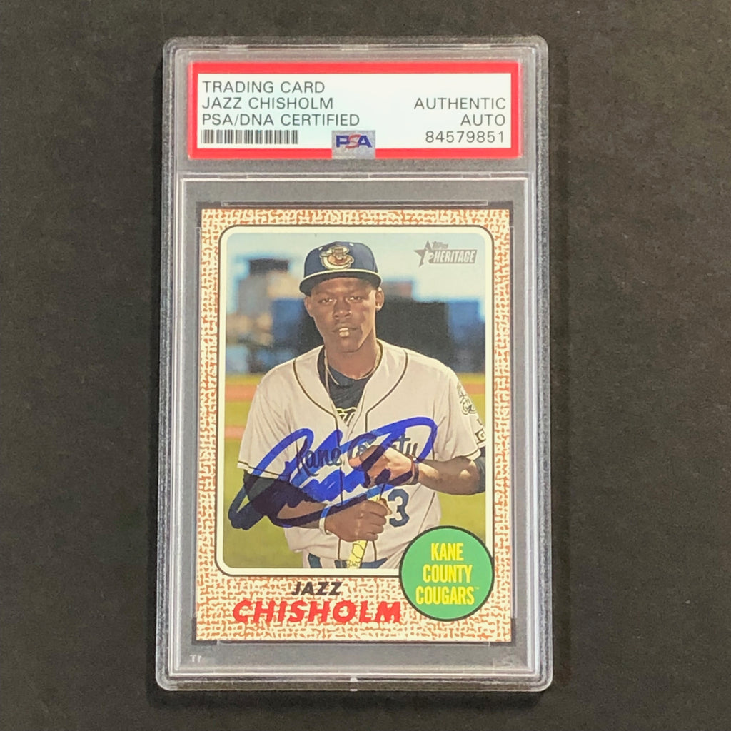 2017 Topps Heritage Minors #7 Jazz Chisholm Signed Card PSA Slabbed Au –  Golden State Memorabilia