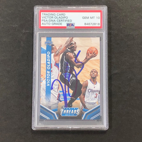 2014-15 Panini Threads #193 Victor Oladipo Signed Card AUTO 10 PSA/DNA Slabbed Magic