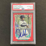 2014 Bowman Draft Red Ice #DP68 Gareth Morgan Signed Card PSA Slabbed Auto Mariners