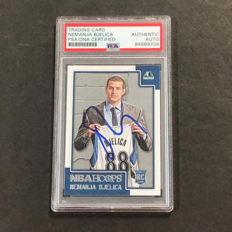 2015-16 NBA Hoops #284 Nemanja Bjelica Signed Card AUTO PSA/DNA Slabbed RC Timberwolves