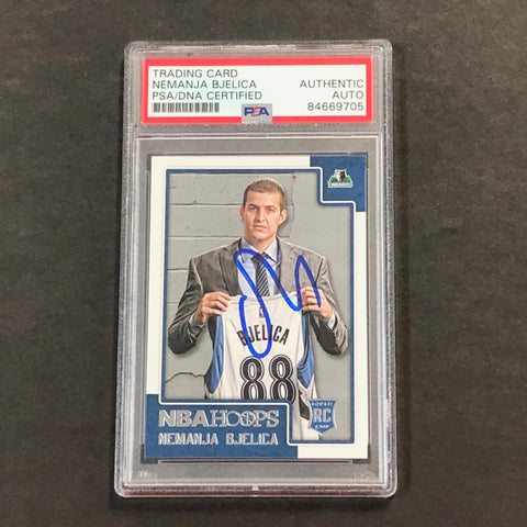 2015-16 NBA Hoops #284 Nemanja Bjelica Signed Card AUTO PSA/DNA Slabbed RC Timberwolves