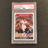 2017-18 NBA Hoops #68 Tyler Johnson Signed Card AUTO PSA Slabbed Heat
