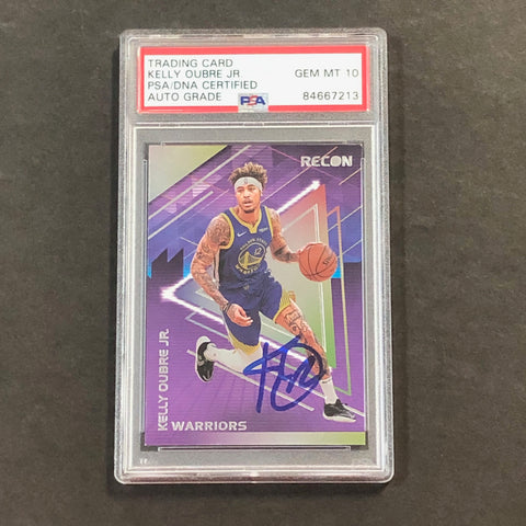 2020-21 Panini Recon #76 Kelly Oubre Jr. Signed Card AUTO 10 PSA Slabbed Warriors
