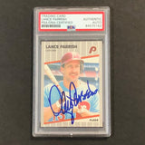 1989 FLEER #578 Lance Parrish Signed Card PSA Slabbed Auto Phillies