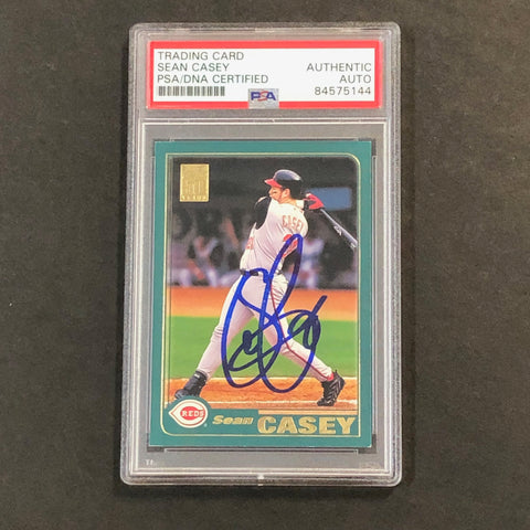 2001 Topps #570 Sean Casey Signed Card PSA Slabbed Auto Reds