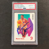 1992 NBA Skybox #615 Maurice Cheeks Signed Card PSA Slabbed Hawks