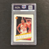 1992 NBA Skybox #615 Maurice Cheeks Signed Card PSA Slabbed Hawks