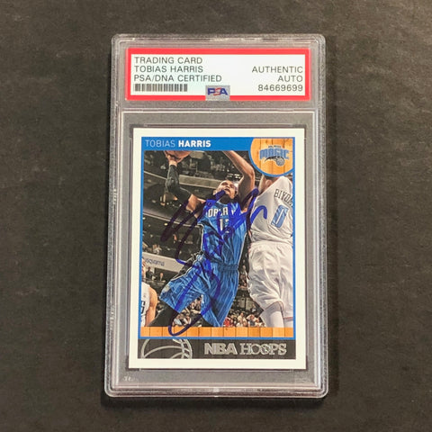 2013-14 NBA Hoops #28 Tobias Harris Signed Card PSA Slabbed Magic