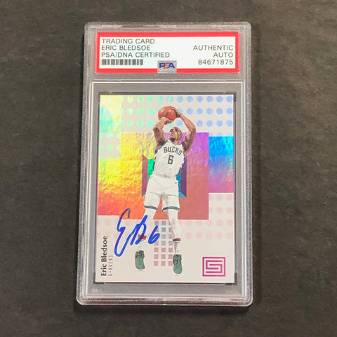 2017-18 Panini Status #27 Eric Bledsoe Signed Card PSA Slabbed Bucks