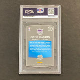 2017-18 Donruss Rated Rookie #158 JUSTIN JACKSON Signed Card AUTO PSA Slabbed RC Kings