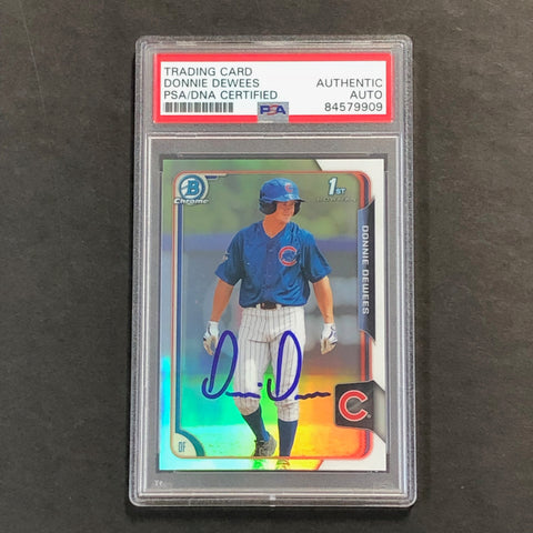 2015 Bowman Chrome #16 Donnie Dewees Signed Card PSA Slabbed Auto Cubs