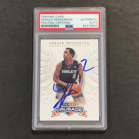 2012-13 Panini Crusade #64 Gerald Henderson Signed AUTO PSA Slabbed Hornets