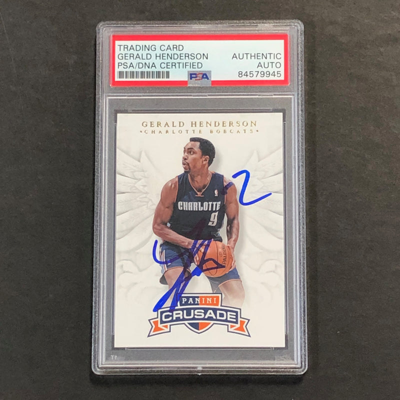 2012-13 Panini Crusade #64 Gerald Henderson Signed AUTO PSA Slabbed Hornets