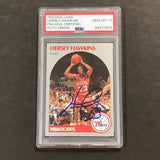 1990-91 NBA Hoops #229 Hersey Hawkins Signed Card AUTO 10 PSA Slabbed 76ers