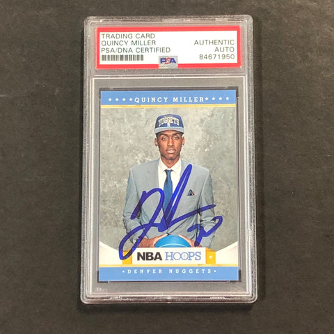 2012-13 NBA Hoops #294 Quincy Miller Signed Card PSA Slabbed Nuggets