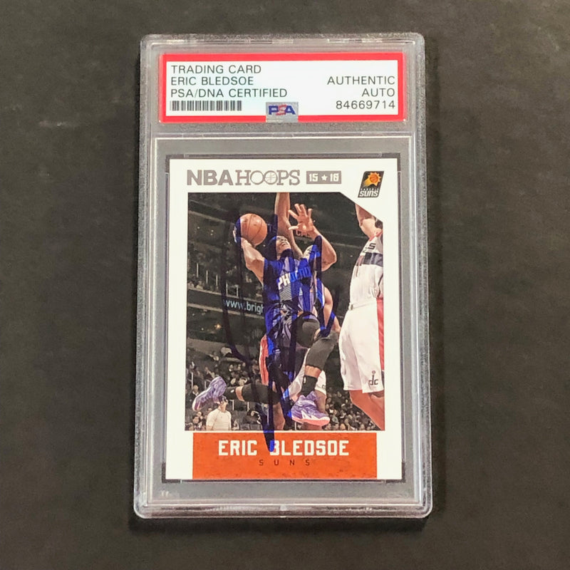 2015-16 NBA Hoops #249 Eric Bledsoe Signed Card PSA Slabbed Suns