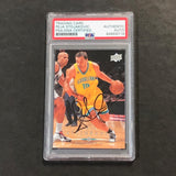 2008-09 Upper Deck #131 Peja Stojakovic Signed Card PSA/DNA Slabbed Hornets