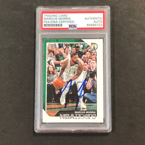 2018-19 NBA Hoops #126 Marcus Morris Signed Card PSA Slabbed Celtics