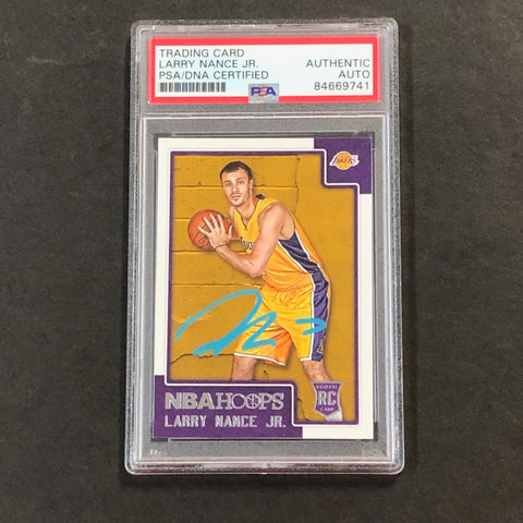 2015-16 NBA Hoops #291 Larry Nance Jr. Signed Card PSA Slabbed Lakers