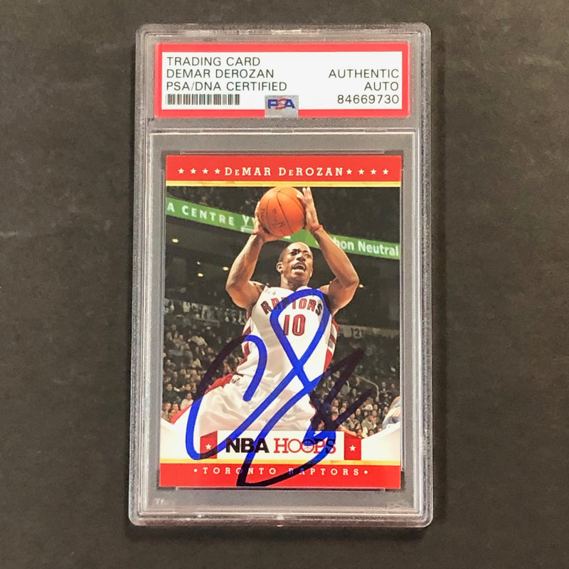 2012-13 NBA Hoops #31 DeMar DeRozan Signed Card PSA Slabbed Raptors