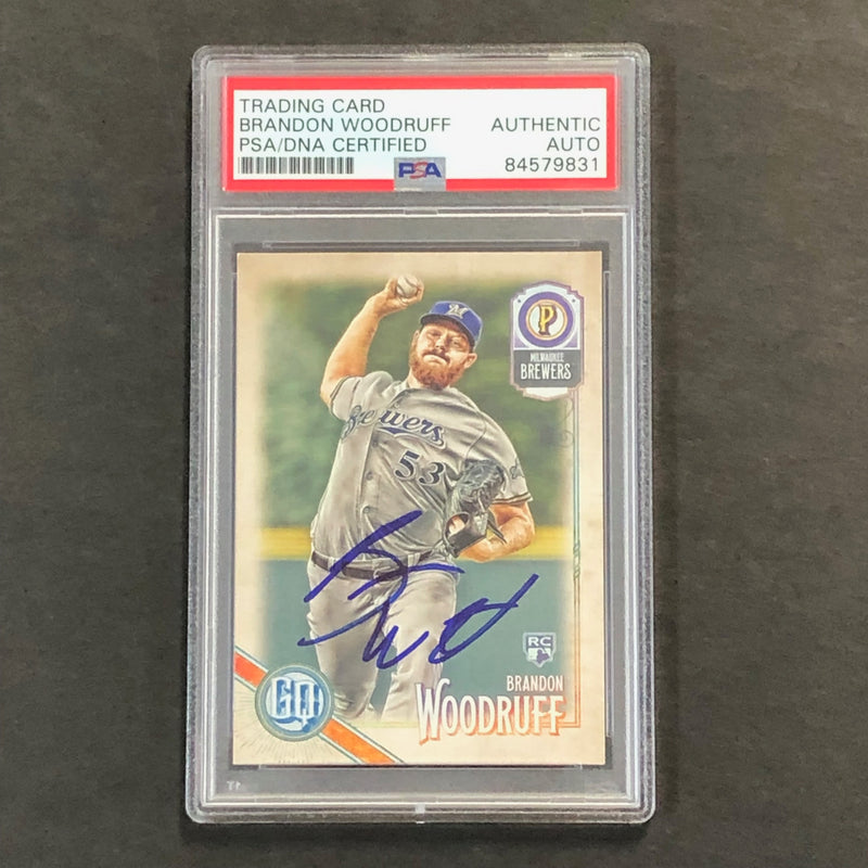 2018 Topps Gypsy Queen #178 Brandon Woodruff Signed Card PSA Slabbed Auto RC Brewers