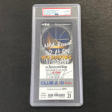 Klay Thompson Signed Ticket PSA/DNA Slabbed 37 Point Quarter