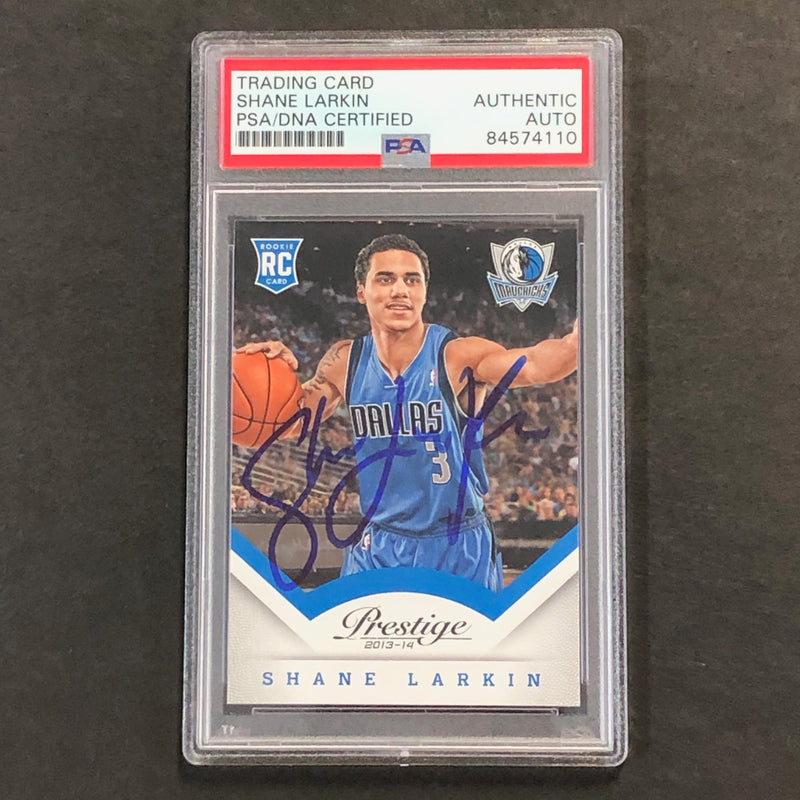 2013-14 Panini Prestige #178 Shane Larkin Signed Card AUTO PSA Slabbed RC Mavericks