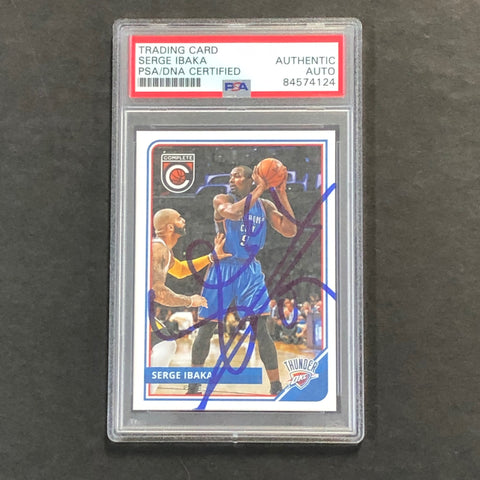 2015-16 Panini Complete #137 Serge Ibaka Signed Card AUTO PSA Slabbed Thunder