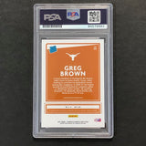 2021 DONRUSS RATED ROOKIE #39 Greg Brown Signed AUTO PSA Slabbed Texas