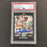 2007 Topps #126 Daryle Ward Card PSA Slabbed Auto Cubs