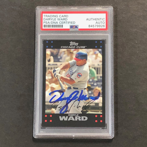 2007 Topps #126 Daryle Ward Card PSA Slabbed Auto Cubs