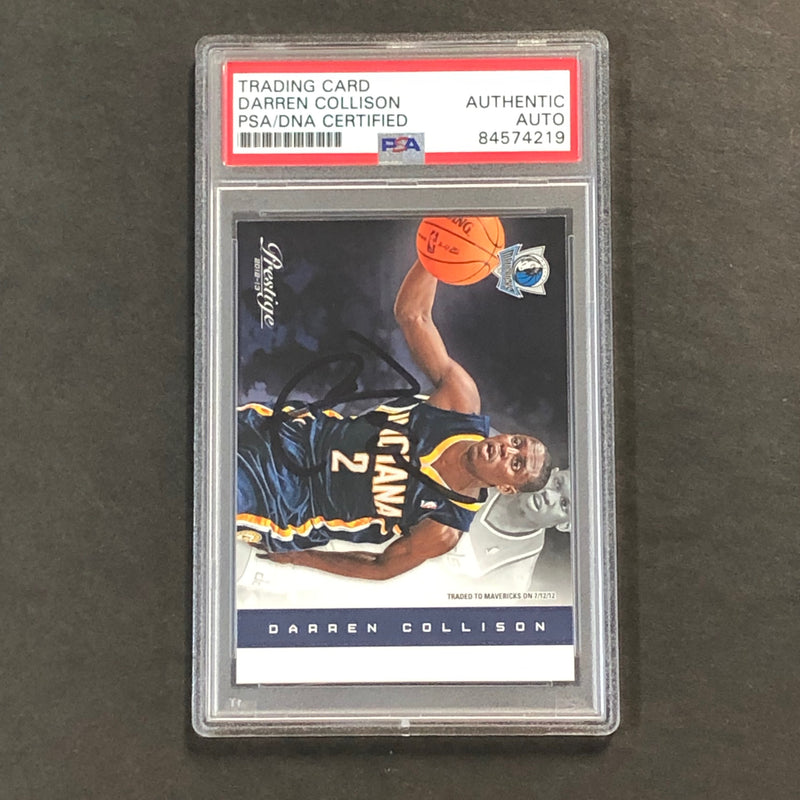 2012-13 Panini Prestige #27 Darren Collison Signed Card AUTO PSA Slabbed Mavericks