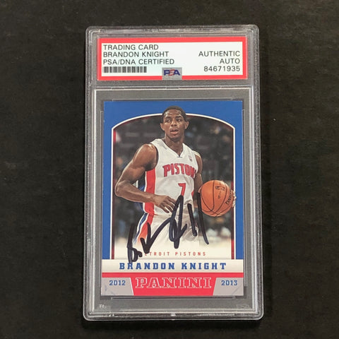 2012-13 Panini #202 Brandon Knight Signed Card AUTO PSA Slabbed Pistons