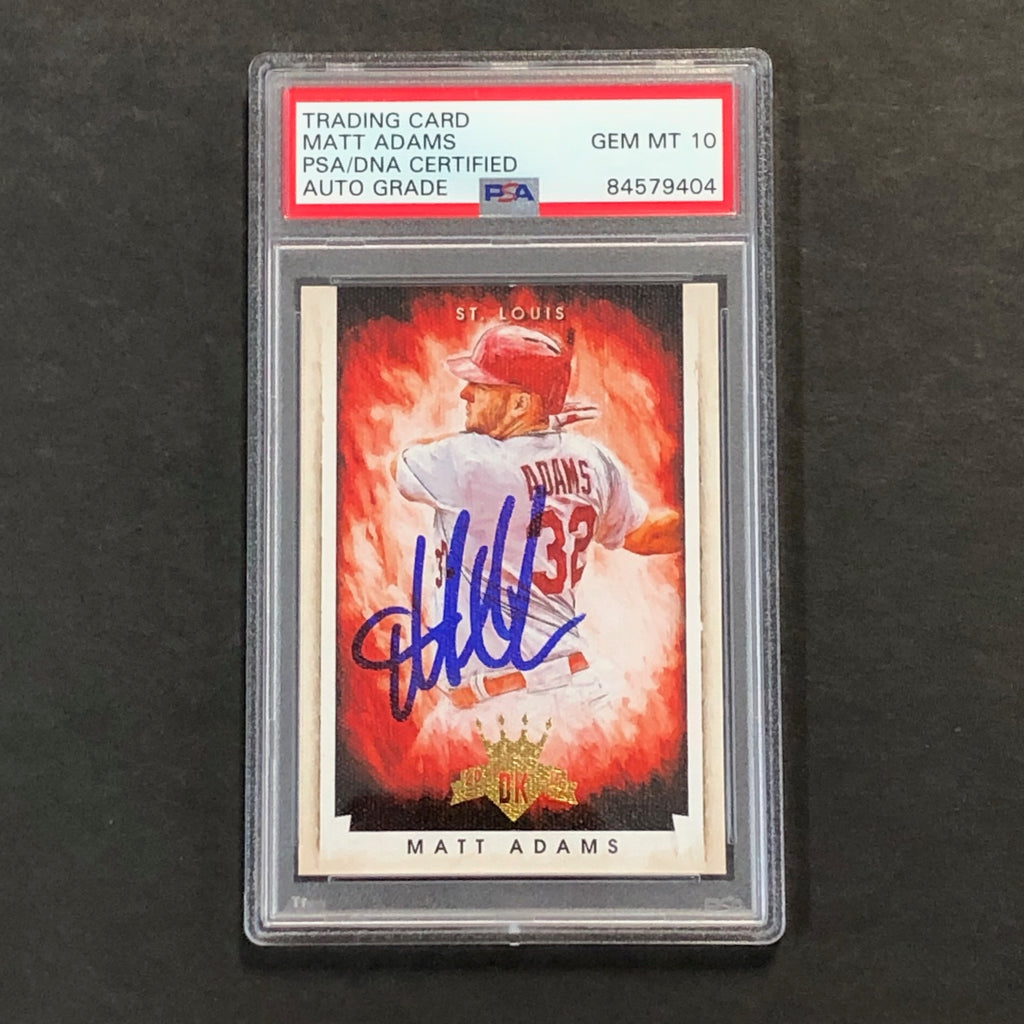 2015 Diamond Kings #98 Matt Adams Signed Card AUTO 10 PSA Slabbed