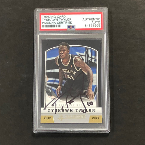 2012-13 Panini #240 Tyshawn Taylor Signed Card PSA Slabbed Nets