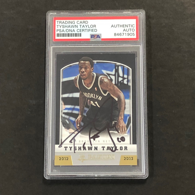 2012-13 Panini #240 Tyshawn Taylor Signed Card PSA Slabbed Nets